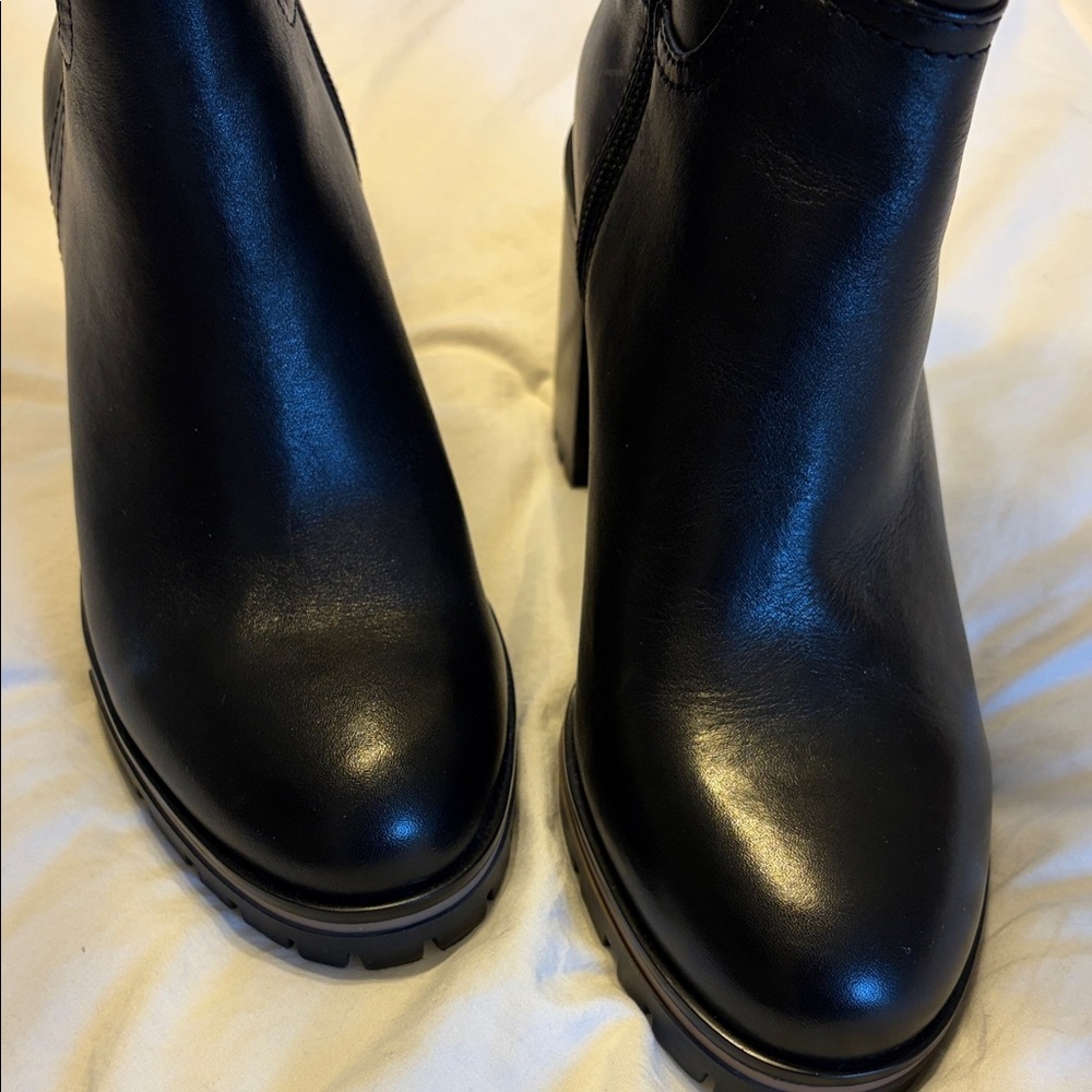 Vince Camuto Narrow calf knee-high Black Leather Block Heel boot NEW! - Picture 12 of 14